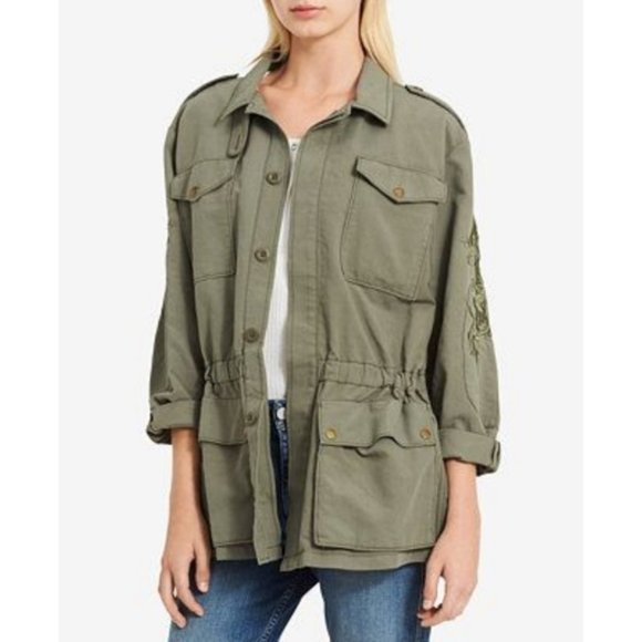 Calvin Klein Jackets \u0026 Coats | Calvin Klein Jeans Cotton Embroidered Utility Jacket Green | Color: Gold/Green | Size: M | My_Clst's Closet